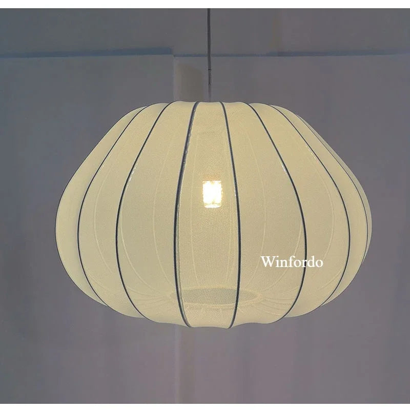 2026 Silk Lantern Hanging Chandelier Light Fixture Cloth Pendant Lamp For Living Room Bedroom Restaurant Dining Room Home Decor