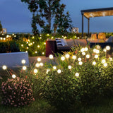 8-LED Solar Firefly Lights - Outdoor Waterproof Warm Glow Garden Lights
