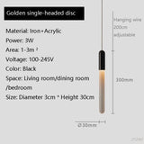 Nordic Long Chandelier Staircase Hanging Lamp Minimalist Gold or Black Kitchen Bedroom Living Room Light Penthouse Pendent Lamp
