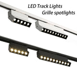 LED Track Light Spotlight Grille Light Surface-mounted Ceiling Light Black White 10W20W Dimmable Commercial Home Indoor Lighting