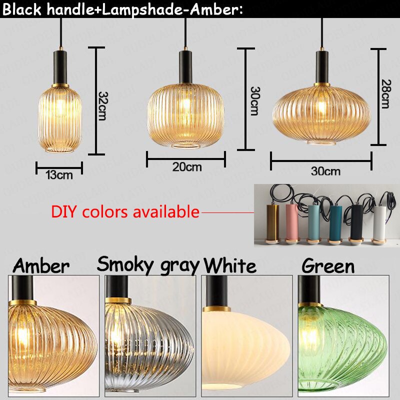 Modern Nordic Glass Pendant Lights Fixtures For Dining Room Bar Restaurant Deco Hanging Lamp Bedside Suspension Lighting