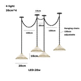 Marble Umbrella Diy Iron Chain Led 2025 Chandelier Alabaster Lustre Suspension Luminaire Lampen For Corridor Entry Way