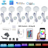 DC12V Wifi Magic Home APP+24Key Remote Control RGB LED Under Cabinet Light Dimmer Kitchen Counter Furniture Kit For Alexa Google