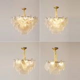 Modern French Style Glass Led Chandelier For Living Room Bedroom Dining Room Kitchen Art Romantic Design Pendant Light Fixtures