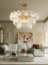 2026 Modern Luxury Frosted Glass Chandelier White, Led E14 Dimmable Light Fixture Nordic FOR Living Room Bedroom Decoration