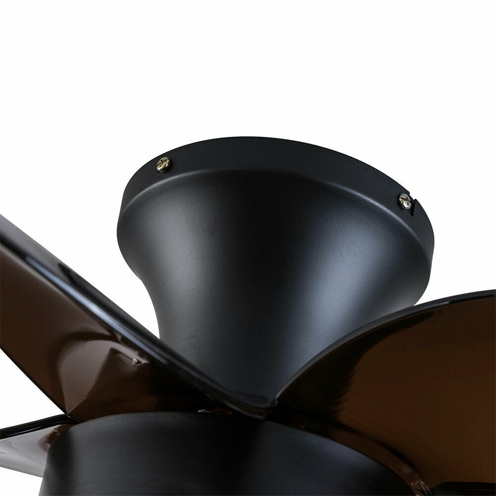 Modern Acrylic Round LED Ceiling Fan Light with Remote for Living Dining Room Bedroom