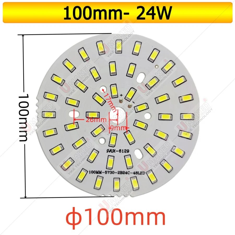 3W 5W 7W 9W 12W 15W 18W 20W 24W SMD5730 Brightness SMD Light Board Led Lamp Panel For Ceiling PCB With LED free shipping
