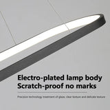Modern LED Linear Pendant Light - Simple Line Hanging Lamp for Dining Room
