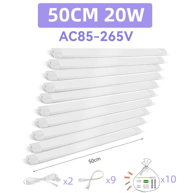 Home Indoor Light Strip High Brightness 90/120cm Tube Linear LED Tube Lamp 220v Lighting Bulb For Bedroom Kitchen Cabinet Lamps