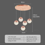Nordic LED Dining Chandelier Creative Simple Acrylic Half Ball Indoor Pendant Lamp for Restaurant Aisle Corridor Pendant Lamp