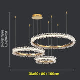 French Light Luxury Lamps Modern Minimalist Living Room Diningroom Bedroom Lighting Internet Celebrity Ring  Crystal Pendant
