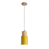 Nordic Pendant Light Wooden Macaron LED Iron Hanging Lamps For Living Room Bedroom Bedsides Restaurant Cafe's Home Decor's Lighting