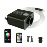 16W Twinkle Starlight Headliner Kit - RGBW Fiber Optic Star Ceiling Light for Car & Home - Bluetooth App, Remote & Music Control