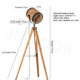 New Chinese Wabi-Sabi Solid Wood Floor Lamp - Creative Retro Standing Light Fixture for Living Room, Study & Bedroom