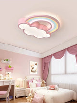 LED Children's Room Ceiling Lamp Cartoon Rainbow Clouds Simple and Warm Boys and Girls Bedroom Princess Room Light Fixtures
