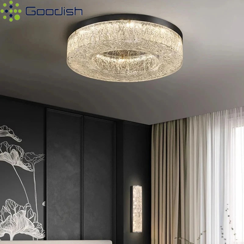 Modern Led Ceiling Lights Crystal Chandelier with Luxury Lamps for Living Dining Room Bedroom Hall Art Lighting Home Decoration