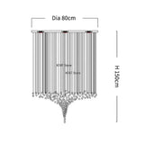Luxury Large Staircase Led Chandelier Modern Stone Crystal Light Fixture Living Room Long Hallway Lobby Indoor Home Hanging Lamp