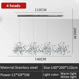 Modern Creative Stainless Steel Chrome Leaf LED Chandrlier Living Room Restaurant Pendant Lamp Display Window Bar Decor Lighting