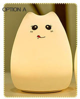 Night light Cat Silicone LED kids Night Light baby USB Rechargeable Sensor Touch lamp  baby Children Cute Nursery Bedroom lights