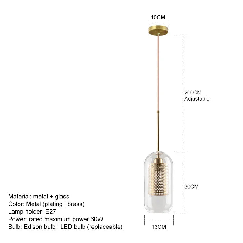 Modern Glass Ceiling Chandeliers Luxury Room Decors Pendant Lights Dining Bedroom Hanging Lamp Kitchen Fixture Suspension Luster&#39;s