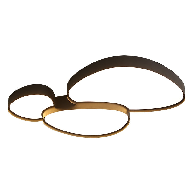 Modren LED Ceiling Lamps Living Dining Room Study Bedroom Nordic Minimalist Acrylic Black White Home Decor Lustre Lights Fixture