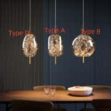 Nordic Luxury Creative Pendant Light Art Glass Minimalist Dining Table Lamp Bar Counter Influencer Bedside Dining Room Lighting
