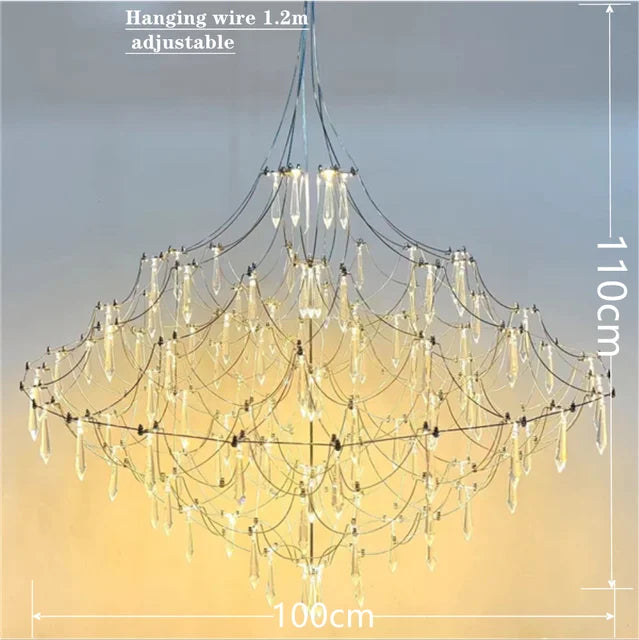 Crystal Chandelier for Living Room Dining Bedroom Hanging Lamps For Ceiling Firefly Lustre Design Modern Suspension Chandelier
