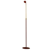 Nordic Designer Postmodern Red LED Home Decor Tall Standing Light Minimalist Metal Height Adjustable Living Room Floor Lamp
