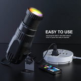 2Pcs 10W LED Mini Spotlight With Remote Manual Focus RGBW Pinspot Stage Light For DJ Disco Bar Club Show Wedding Party