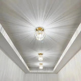 Modern Ceiling Light Semi Recessed Ceiling Fixture Chrome Finish for Bedroom Bathroom Hallway Closet Silver