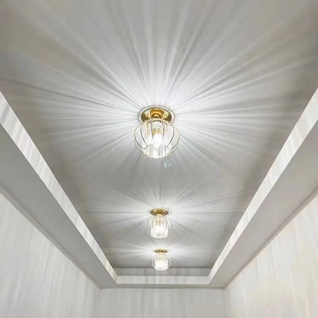 Modern Ceiling Light Semi Recessed Ceiling Fixture Chrome Finish for Bedroom Bathroom Hallway Closet Silver