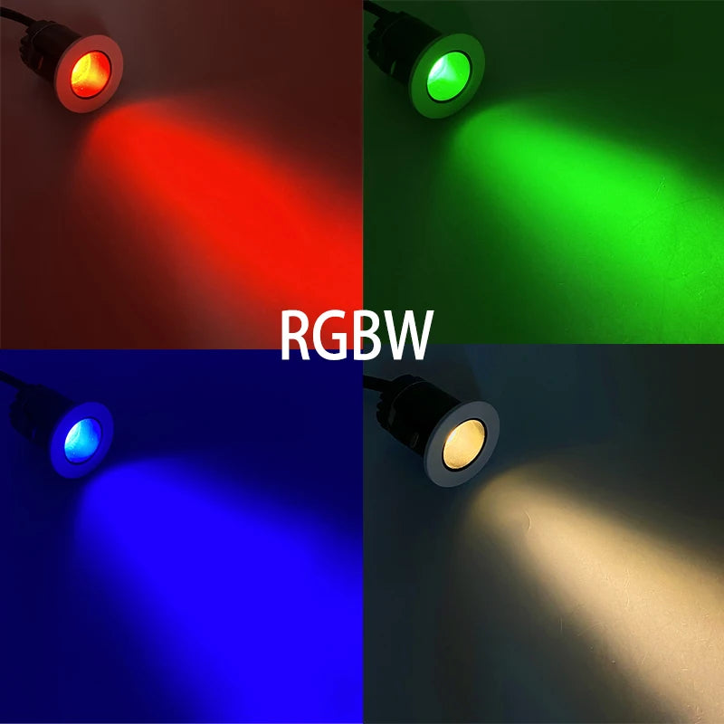 Miniature RGBW LED Spotlight - Anti-Glare DC12V Recessed Ceiling Light