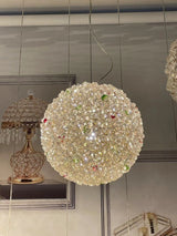 2023 Modern Luxury Creative Led Pendant Lights Crystal Ball Chandelier for Bedroom Bedside Bar Dining Room Kitchen Island Lamp