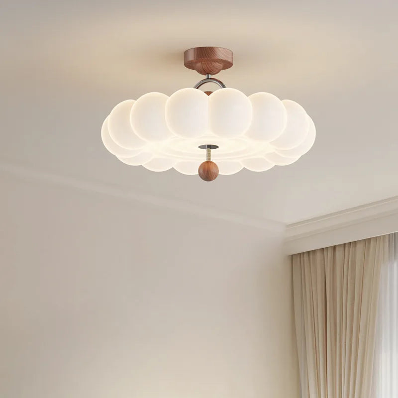 French retro cream lamp bedroom ceiling light creative master bedroom pendant light