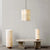 Designer Menu Hashira Cluster Pendant Light Vintage Cloth Lampshade Hanging Lamp Dining Room Minimalist Cylindrical Chandelier