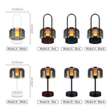 Modern Retro Nordic Desk Lamp Rechargeable Indoor Table Lamp Camping Lamp Night Light for Bedroom Campe Reading Home Decoration