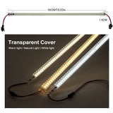 SMD2835 LED Tube AC 220V 8W High Brightness Hard Rigid LED Strip Bar Lights 50cm 72LEDs Energy Saving LED Fluorescent Tubes Set