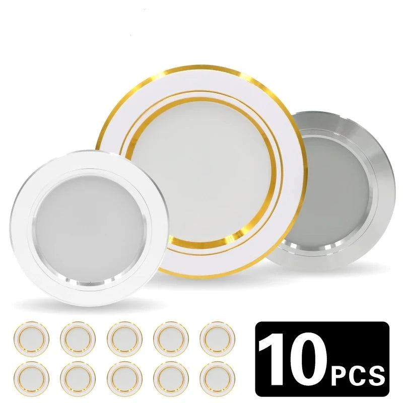 10pcs/lot 5W 9W 12W 15W 18W Led Downlight 220V Ceiling Light Recessed Down light Round Panel Light Cold Warm white LED Spotlight