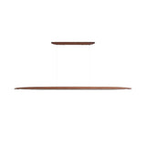 Walnut Wood Linear LED Pendant Light Fixture, Dinning Room Light Island Lights for Dining Room, Kitchen Island, Pool Table