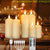6Pc Rechargeable Flameless LED Candle Waterproof LED Flickering Candles Tea Lights with Remote Timer for Wedding Christmas Decors
