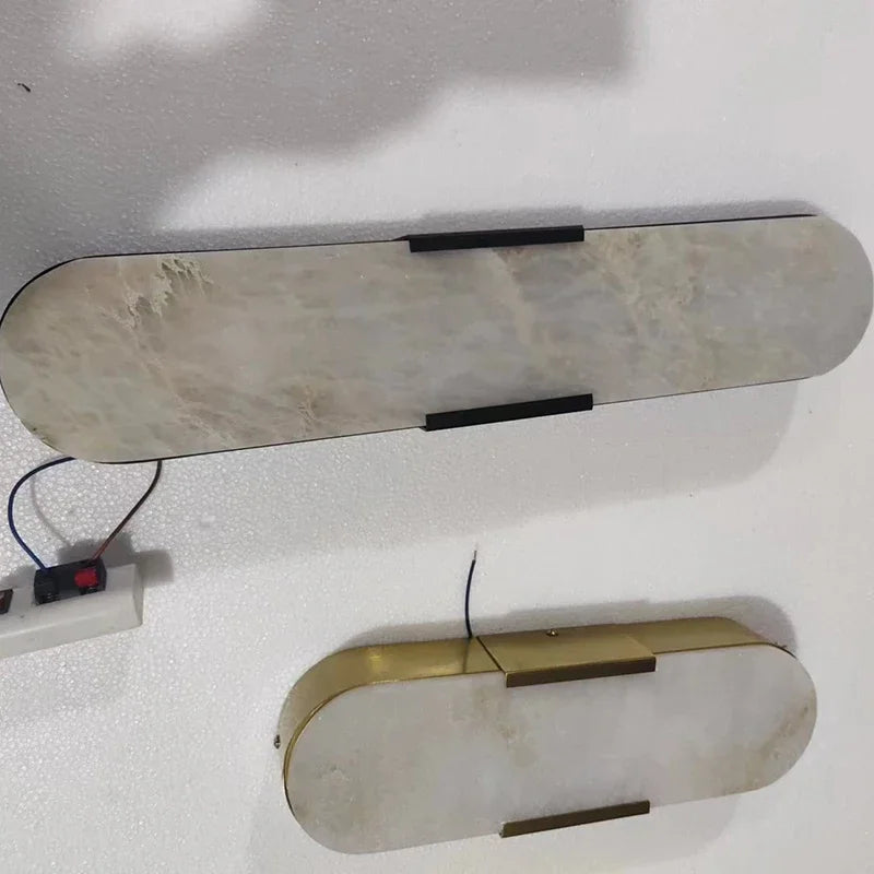 Natural Spanish Marble Wall Light LED Copper Bedroom Reading Wall Lamp Stair Aisle Dining Room Parlor Sconce Dropshipping LED