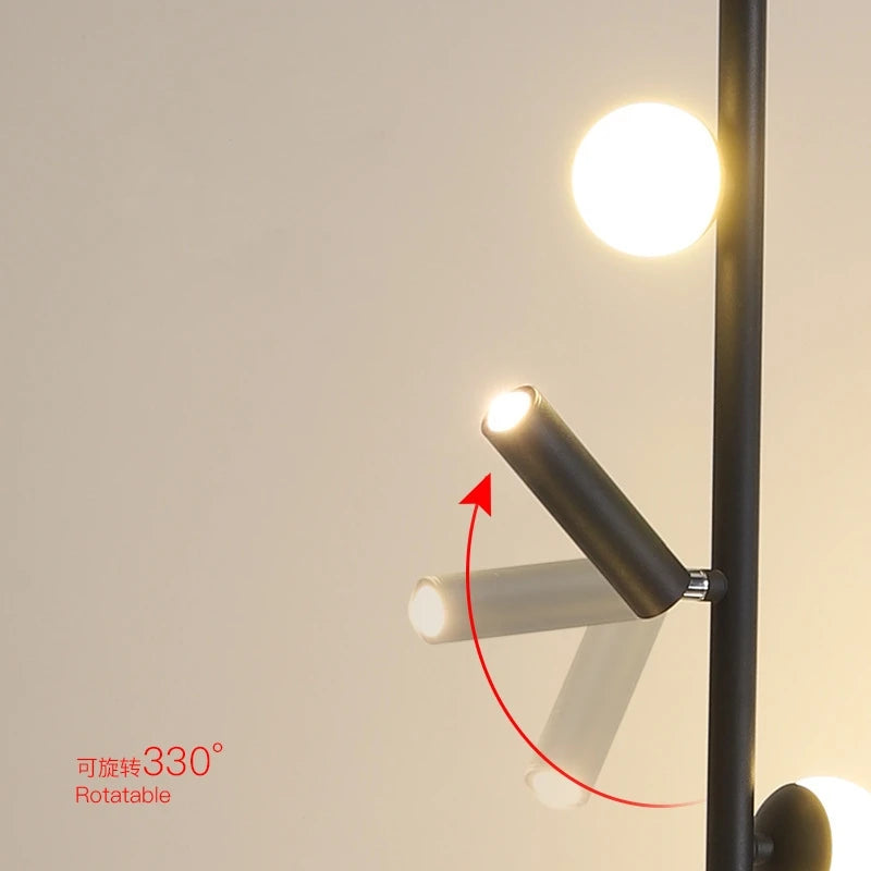 Scandinavia Led Floor Lamp with Spotlight for Bedroom Living Room