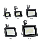 LED PIR motion sensor LED Flood Light Outdoor Led Spotlight LED Projector 220V 100W 50W 30W 20W 10W Outdoor lamp motion detector