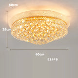 Hanging Lamps Lustre Suspension Luminaire Lampen For Living Room Luxury Round K9 Crystal Gold 2025 Ceiling Chandelier Lighting