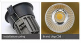 Dimmable LED Downlight Recessed Ceiling Lamp Spotlight Aluminum LED COB Light 5W 10W 12W 18W 20W 24W AC110V 220V Home Office Store