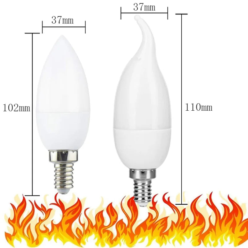 The latest E27 LED flame bulb Fire E14 Corn bulb Flicker LED light Dynamic flame effect 3W 5W 9W 85V-265V for home lighting