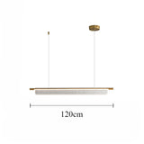 Simple Acrylic Linear LED Chandelier for Dining Table Kitchen Island Restaurant Bar Office Study Modern Iron Strip Pendant Light