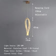 Small Crystal Modern Chandeliers for Dining Table Decors Golden Luxury Hanging Lamps for Ceiling Home Lighting Fixture LED Luster's