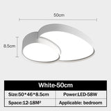 Modren LED Ceiling Lamps Living Dining Room Study Bedroom Nordic Minimalist Acrylic Black White Home Decor Lustre Lights Fixture