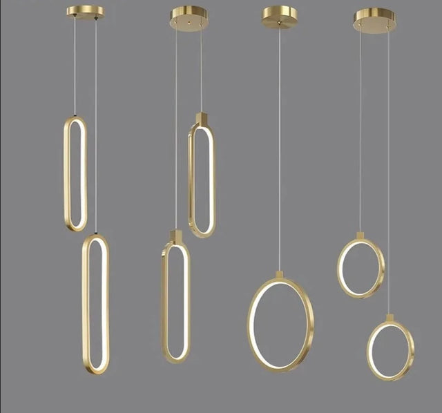 Modern Minimalist LED Pendant Light Chandelier For Bedroom Restaurant Living Room Gold Black Hanging Lamp Decoration Luster